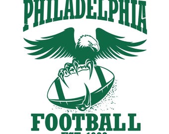 Retro Philly Football Eagle SVG PNG: Philadelphia Digital Download