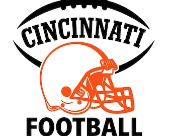 Cincinnati Football SVG: Sportdesign för Cricut & Silhouette (digital nedladdning)