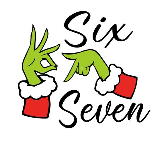 Funny Six Seven Meme Christmas SVG: Grinch Hands Holiday Design (Digital Download)