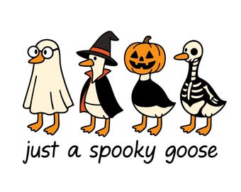 Funny Halloween Goose Costumes, Spooky Goose png, svg, eps, dxf