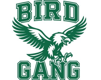Bird Gang Eagle SVG: Philadelphia Football, Kelly Green (Digital Download)
