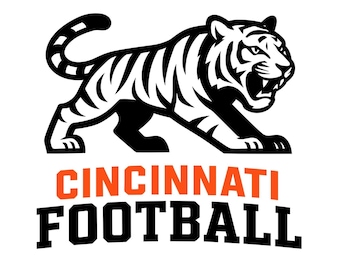 Cincinnati Football Tiger SVG: Sports Design (Digital Download)
