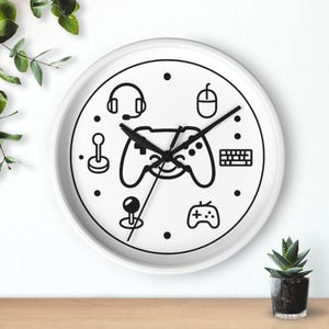 Gamer Wall Clock: Modern Game Room Decor, Silent Mechanism