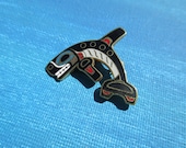 David Audette Sitka Alaska Enamel Orca Whale Pin