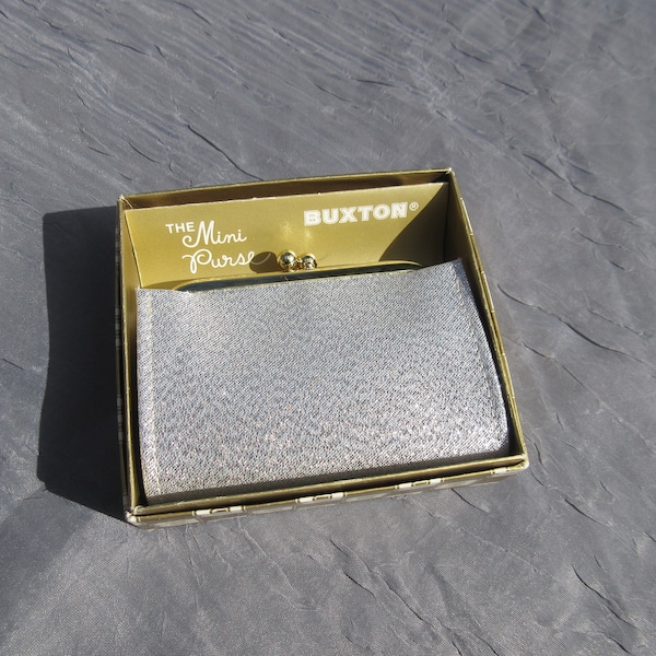 Lady Buxton Metallic Silber Mini Geldbörse in Original Box