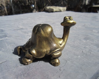 Cute Anthropomorphic Brass Turtle