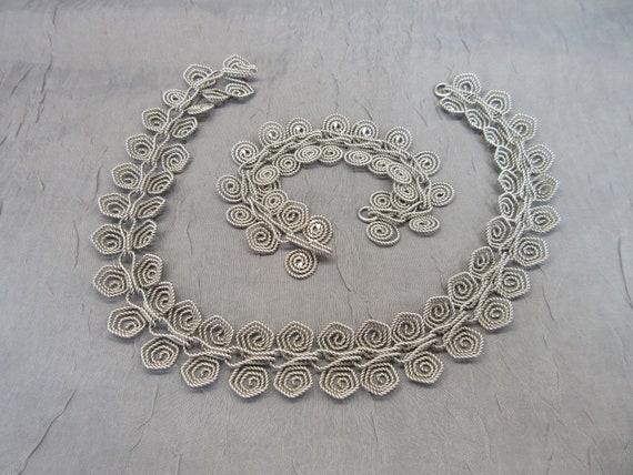 Silver Coil Choker and Matching Bracelet - image 5