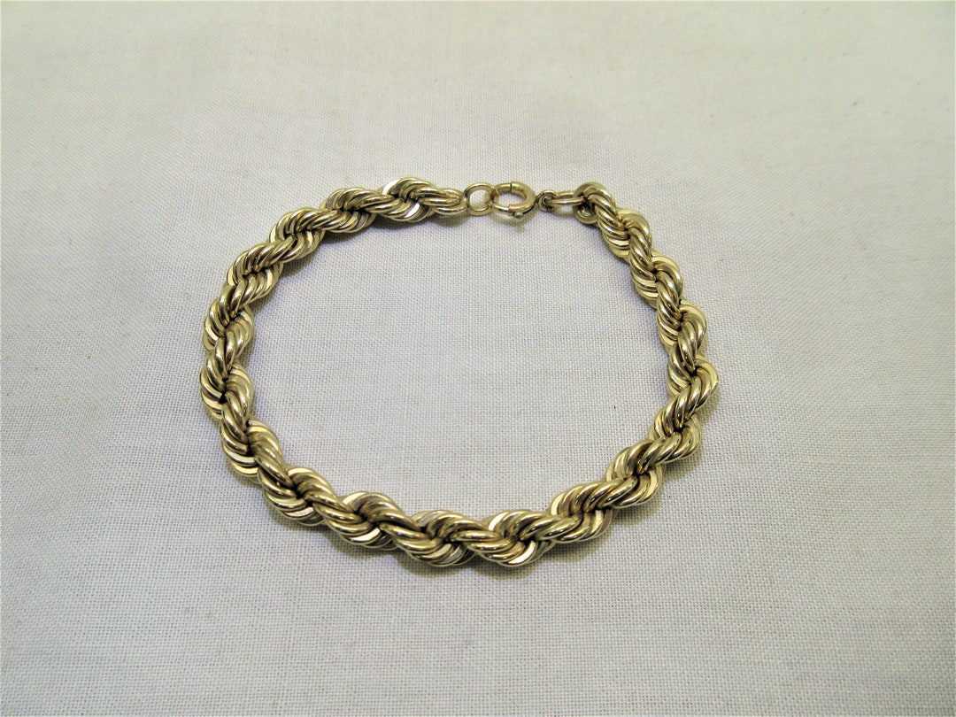 Vintage WINARD 12K Gold Filled Rope Bracelet Etsy
