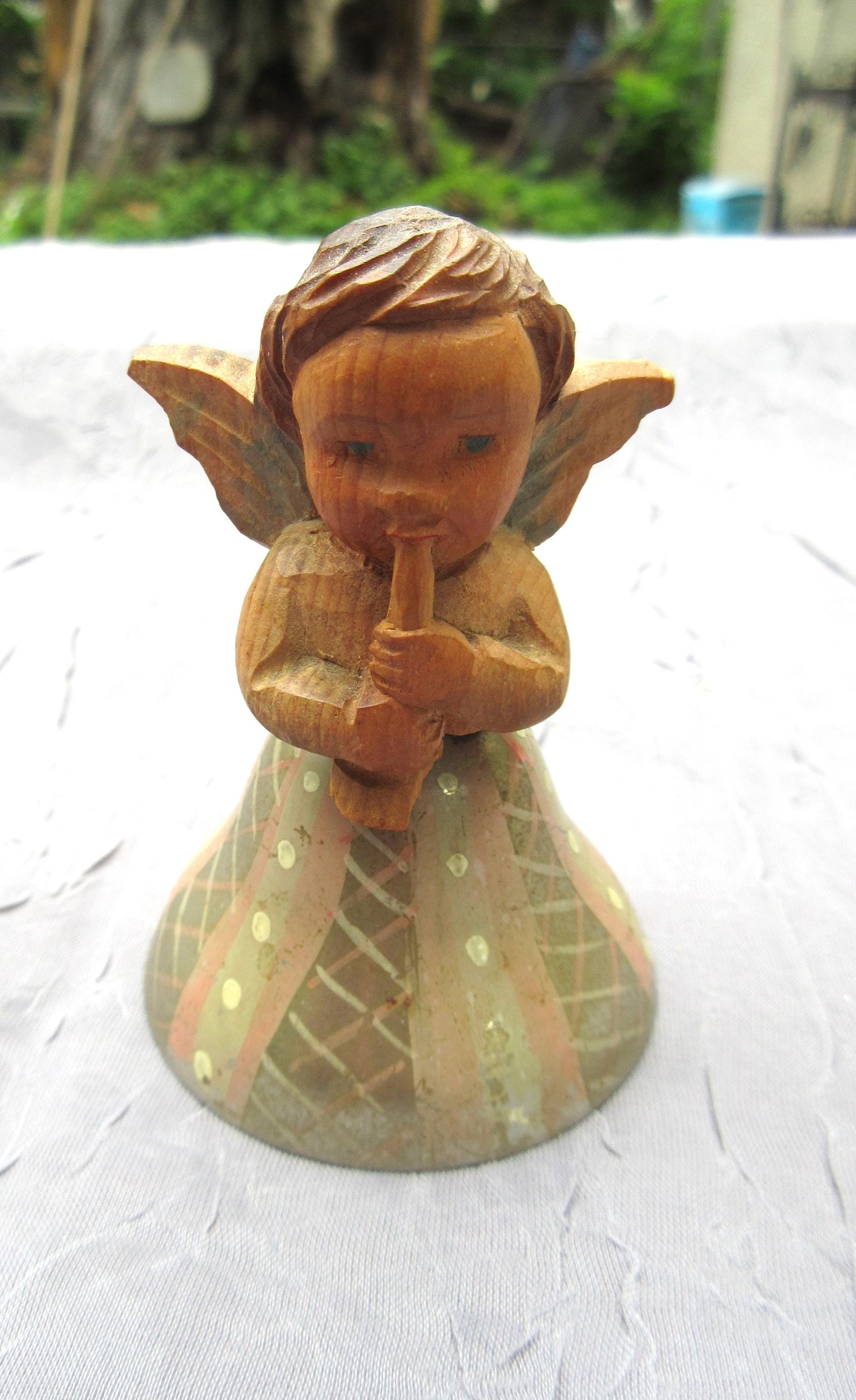 Vintage Carved Wood Angels - Etsy