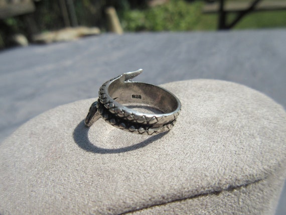 Sterling Coiled Snake Ring - image 5