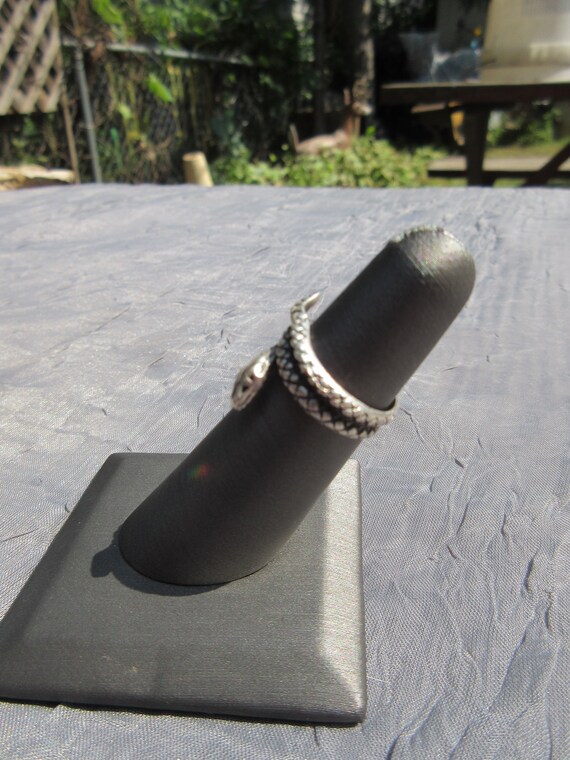 Sterling Coiled Snake Ring - image 3