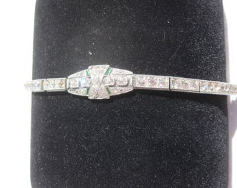 Vintage Art Deco Rhinestone Bracelet by Nov-E-Line