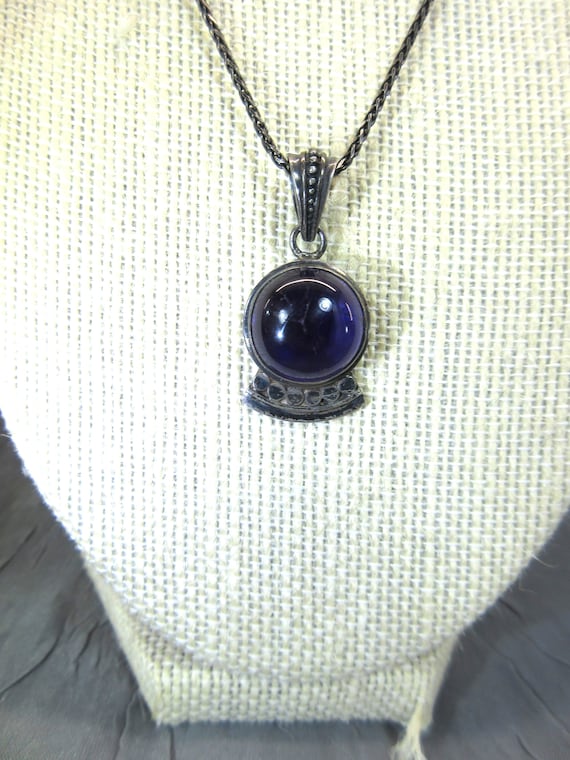 Sterling and Amethyst Pendant Necklace