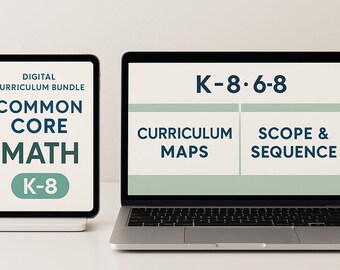 K-8 Math Curriculum Maps & Scope Sequence Bundle: Homeschool Teacher Resources (Digital Download)