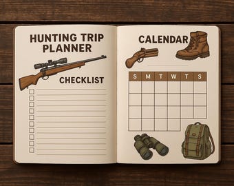 Hunting Trip Planner Template: Printable Hunt Organizer (Digital Download)