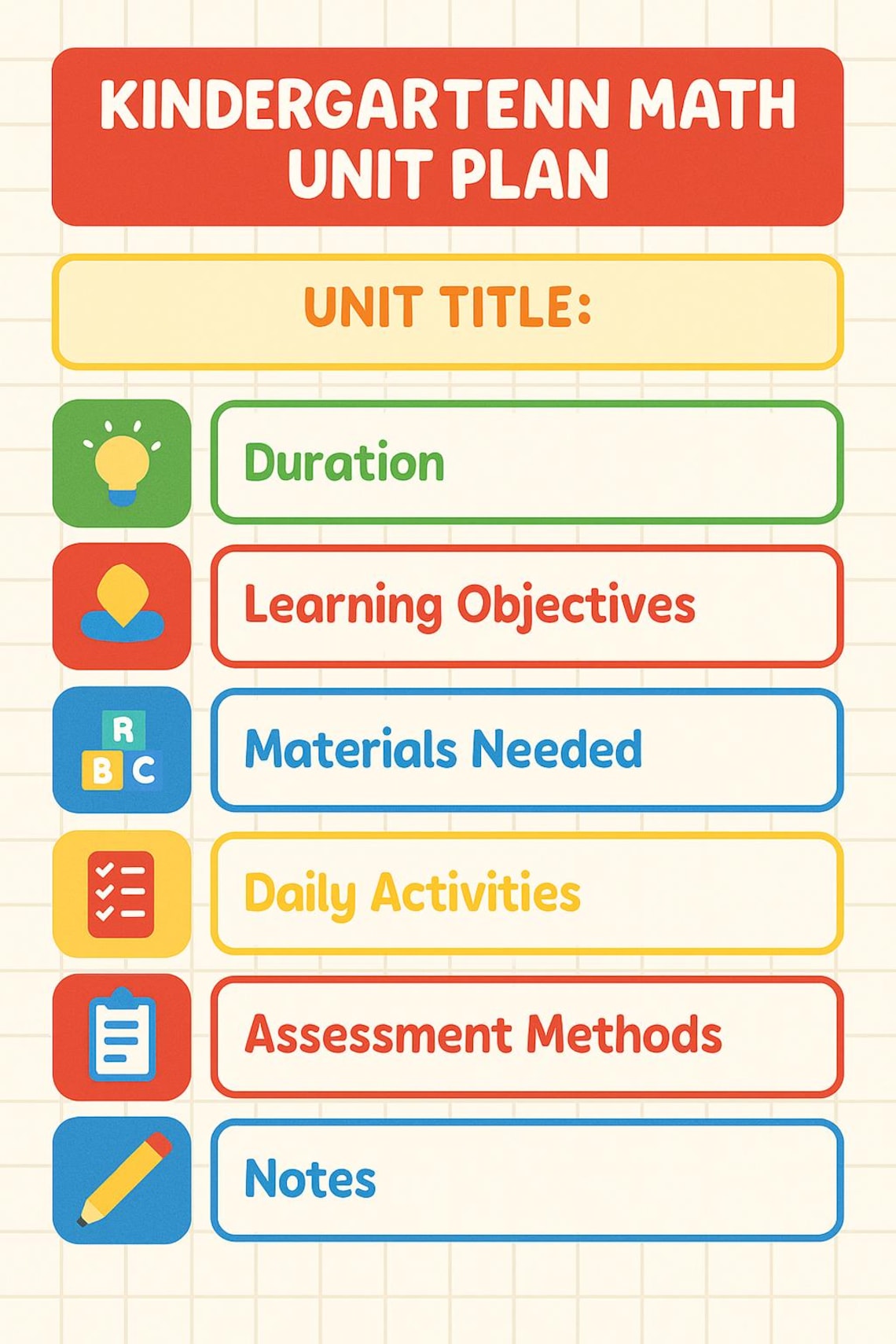Kindergarten Math Lesson Plan Bundle - Etsy