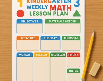 Kindergarten Math Lesson Plan Bundle