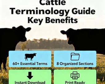 Cattle Terminology Quick Reference Guide | 60+ Beef Cattle Definitions PDF | Ranch Field Companion