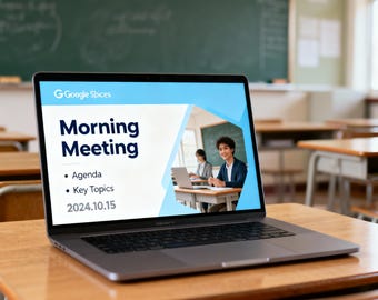 Morning Meeting Daily Agenda Google Slides Template Editable