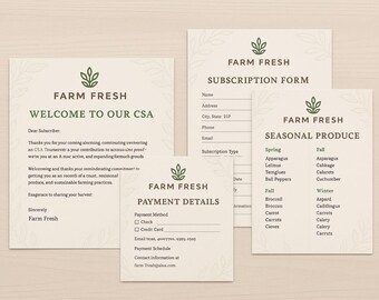 CSA Welcome Packet Bundle