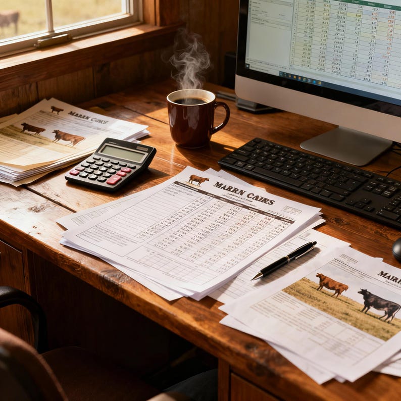 Cattle Sales Tracker Excel Template: Livestock Market Report (digital ...