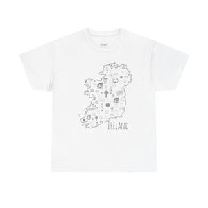 Ireland Map T-Shirt: Unisex Heavy Cotton Tee, Travel Gift image 2