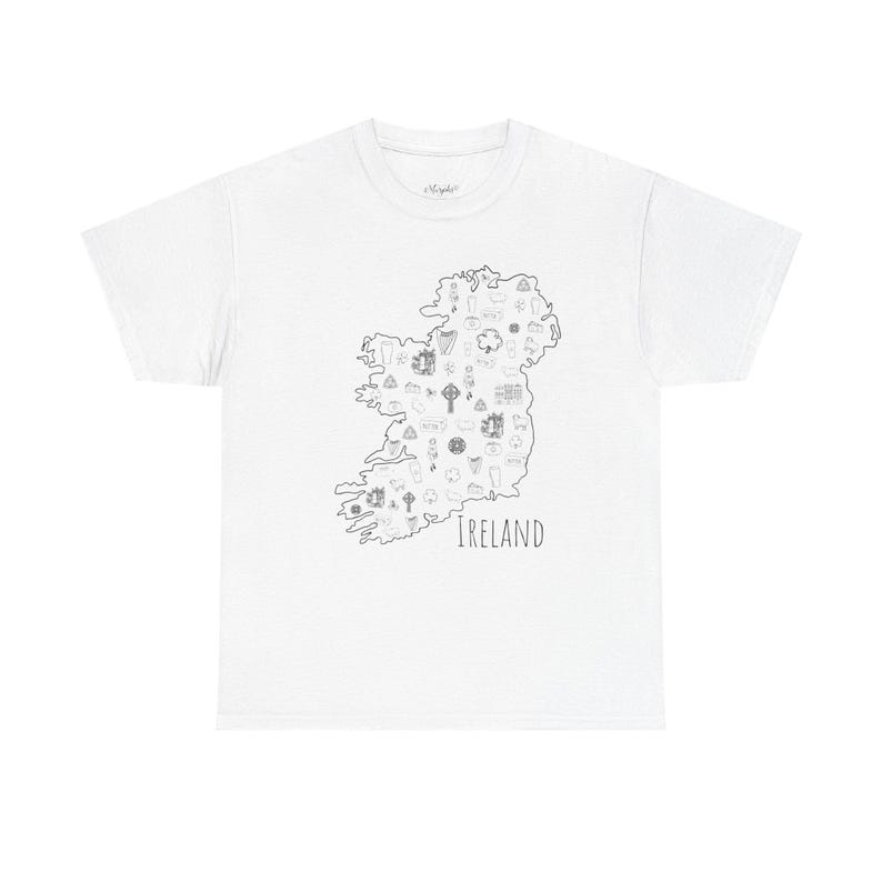 Ireland Map T-Shirt: Unisex Heavy Cotton Tee, Travel Gift image 2