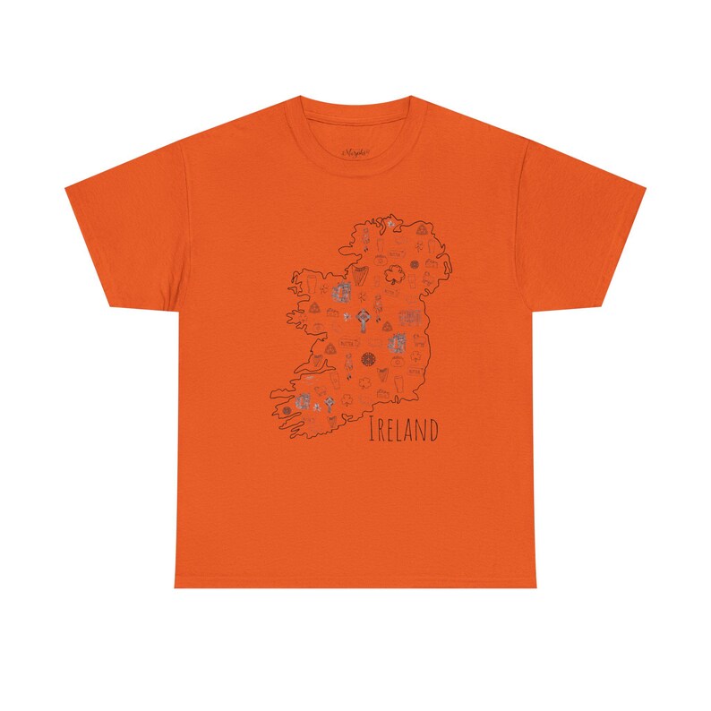 Ireland Map T-Shirt: Unisex Heavy Cotton Tee, Travel Gift image 5
