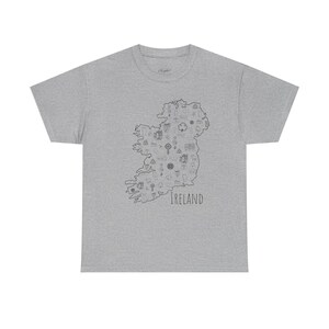 Ireland Map T-Shirt: Unisex Heavy Cotton Tee, Travel Gift image 3