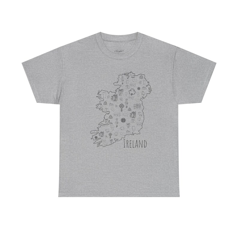Ireland Map T-Shirt: Unisex Heavy Cotton Tee, Travel Gift image 3