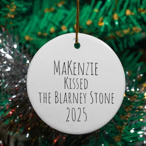 Personalized Blarney Stone Ceramic Ornament, Ireland Keepsake