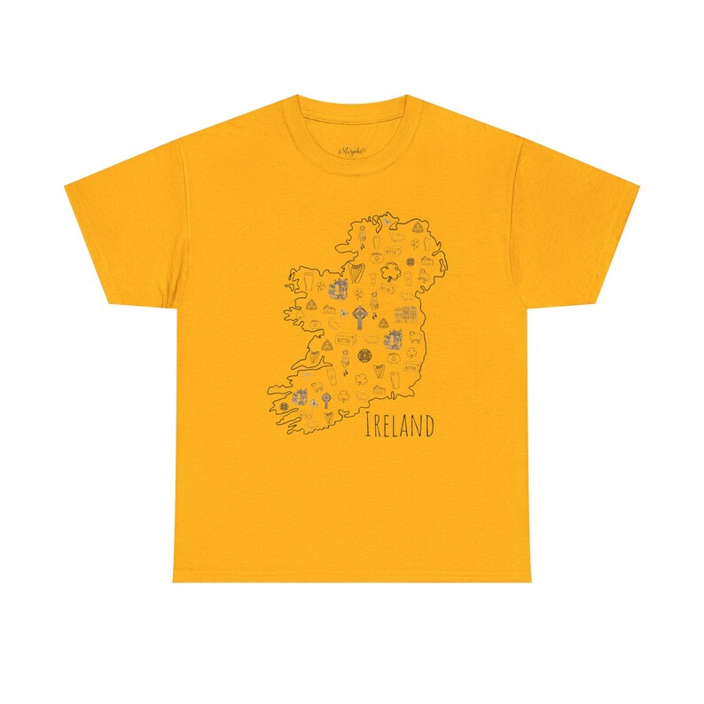 Ireland Map T-Shirt: Unisex Heavy Cotton Tee, Travel Gift image 4