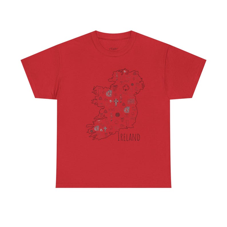 Ireland Map T-Shirt: Unisex Heavy Cotton Tee, Travel Gift image 9