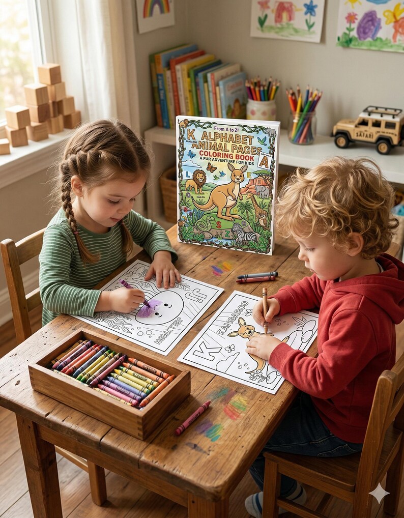 Alphabet Animal Coloring Pages, Educational ABC Printable Sheets (PDF ...