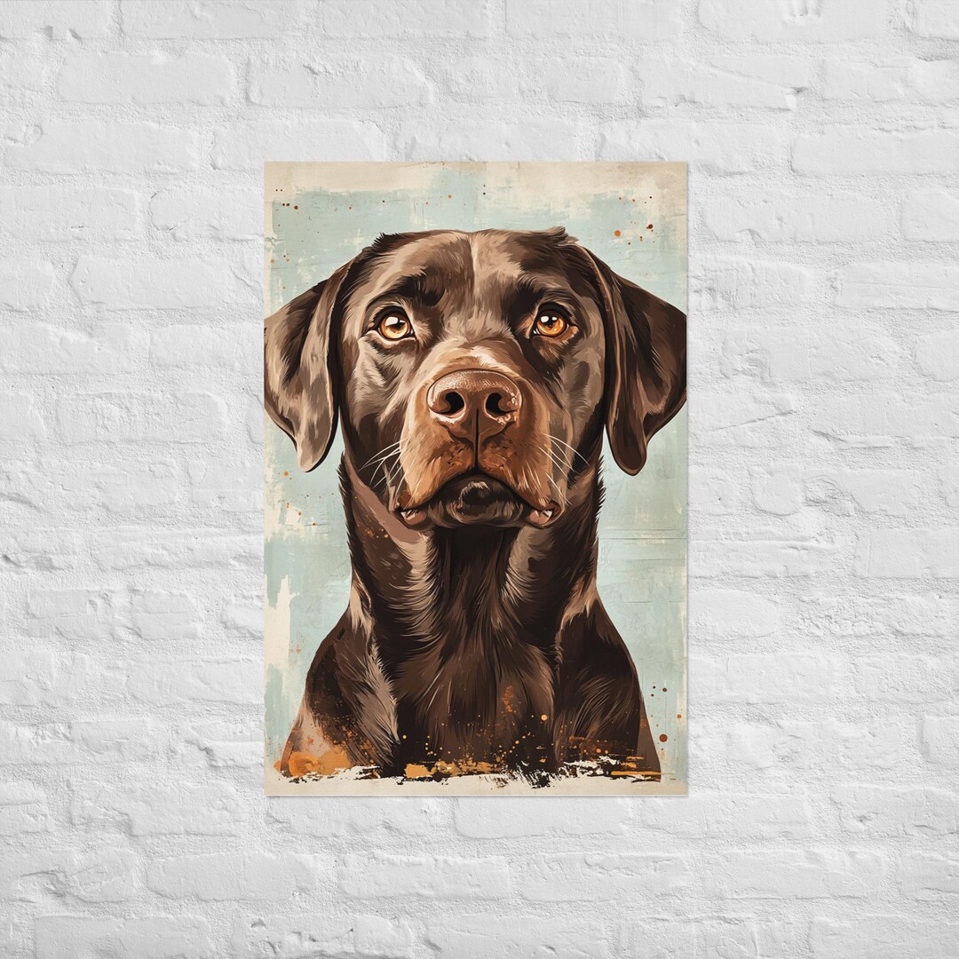 Chocolate Labrador Poster - Etsy