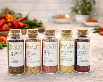 Spicy Salt Sampler – Infused Sea Salts for Cocktails and Cooking. Gourmet, Artisanal