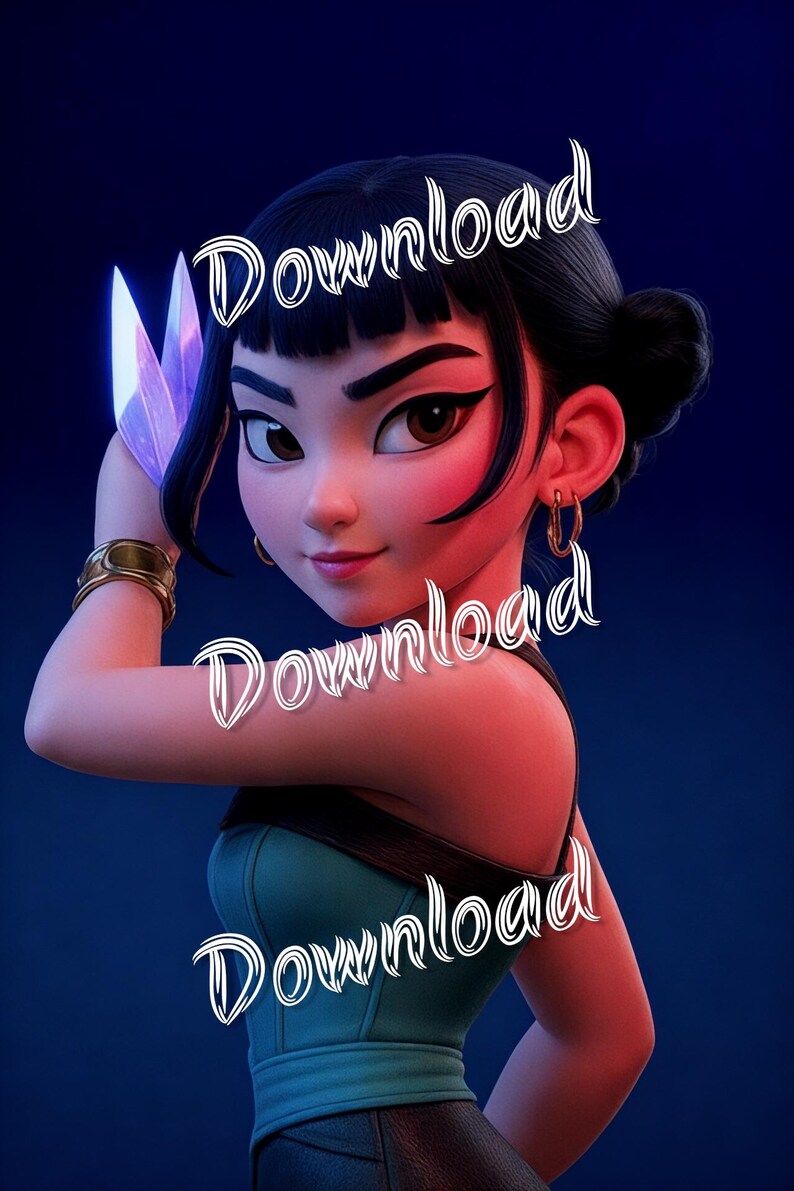 K-Pop Demon Hunters (Zoey) Framed 30x40cm Print