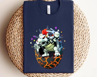 Dry Bowser Lava Egg T-Shirt: Super Mario Gamer Apparel