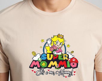 Camiseta de la Princesa Peach, Camiseta de Super Mario, Camiseta de Mamá Peach, Camiseta del Día de la Madre, Camiseta Divertida para Mamá, Camiseta de Mamá Gamer, Camiseta Clásica de Peach