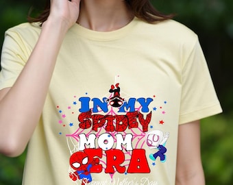 Camiseta de Spiderman para el Día de la Madre, Camiseta gráfica de Marvel para mamás, Ropa de superhéroes para mamás, Camiseta de Spidey para mamás, Camiseta del Spiderverse para mujer, Mamá de cómics