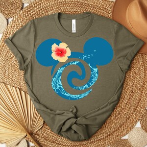 Camiseta de Moana y Mickey Mouse, Camiseta Corazón de Te Fiti, Camiseta Viaje Tropical a Disney, Camiseta Princesa Ola del Océano, Camiseta de Verano para la Playa para Mujer imagen 2
