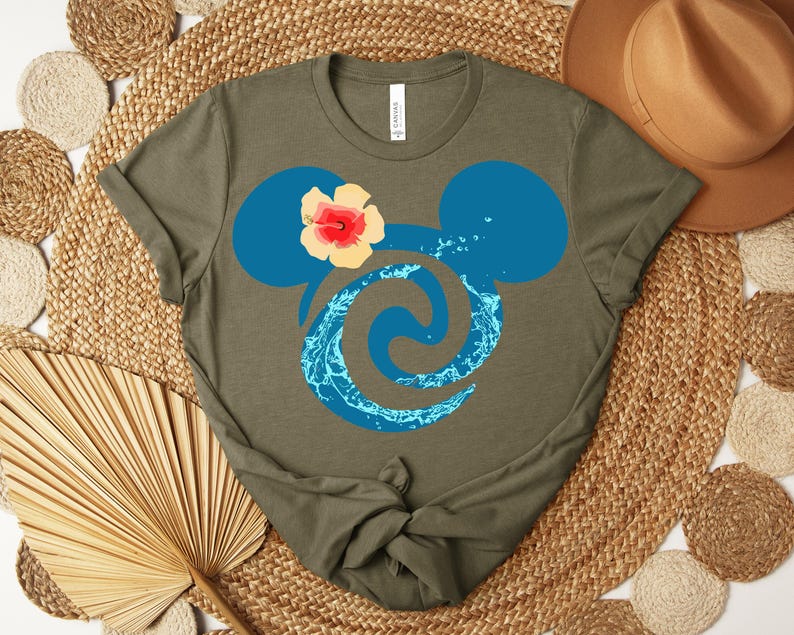 Camiseta de Moana y Mickey Mouse, Camiseta Corazón de Te Fiti, Camiseta Viaje Tropical a Disney, Camiseta Princesa Ola del Océano, Camiseta de Verano para la Playa para Mujer imagen 2