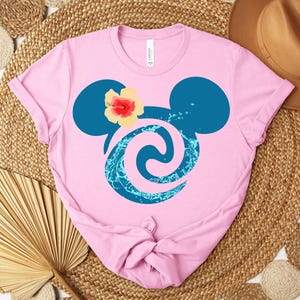 Camiseta de Moana y Mickey Mouse, Camiseta Corazón de Te Fiti, Camiseta Viaje Tropical a Disney, Camiseta Princesa Ola del Océano, Camiseta de Verano para la Playa para Mujer imagen 10
