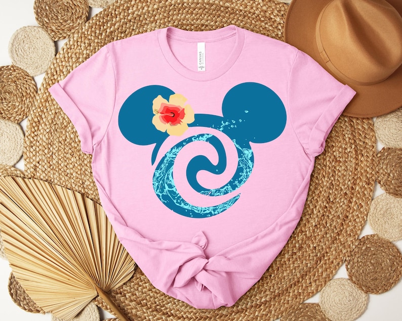 Camiseta de Moana y Mickey Mouse, Camiseta Corazón de Te Fiti, Camiseta Viaje Tropical a Disney, Camiseta Princesa Ola del Océano, Camiseta de Verano para la Playa para Mujer imagen 10