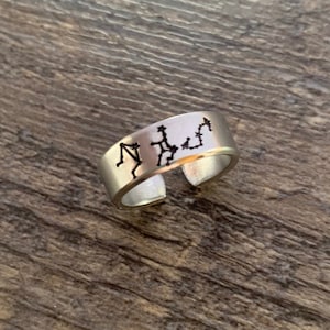 Sun Moon & Rising Zodiac Sign Constellation Ring Capricorn Aquarius Pisces Aries Taurus Gemini  Cancer Leo Virgo Libra Scorpio Sagittarius