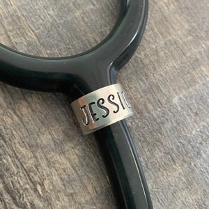 Hand Stamped Custom Name Stethoscope Tag - Aluminum Nurse Gift