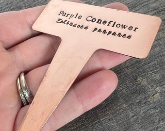 Custom Copper Garden Markers, Garden Stakes, Garden Tags, Plant Herb Vegetable Name Tags, Gardener Gift