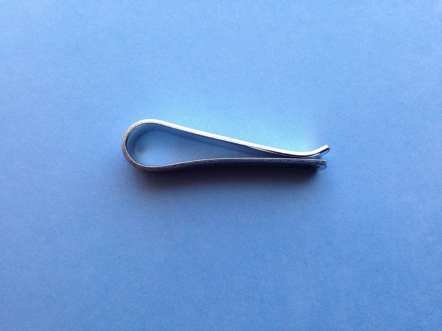 Custom Tiny Tie Bar- Youth or Skinny Tie Size- Hand Stamped Aluminum Wedding Gift- Choose Your Phrase & Font, view 3