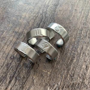 Zodiac Sign Aluminum Hand Stamped Ring- Capricorn, Aquarius, Pisces, Aries, Taurus, Gemini, Cancer, Leo, Virgo, Libra, Scorpio, Sagittarius