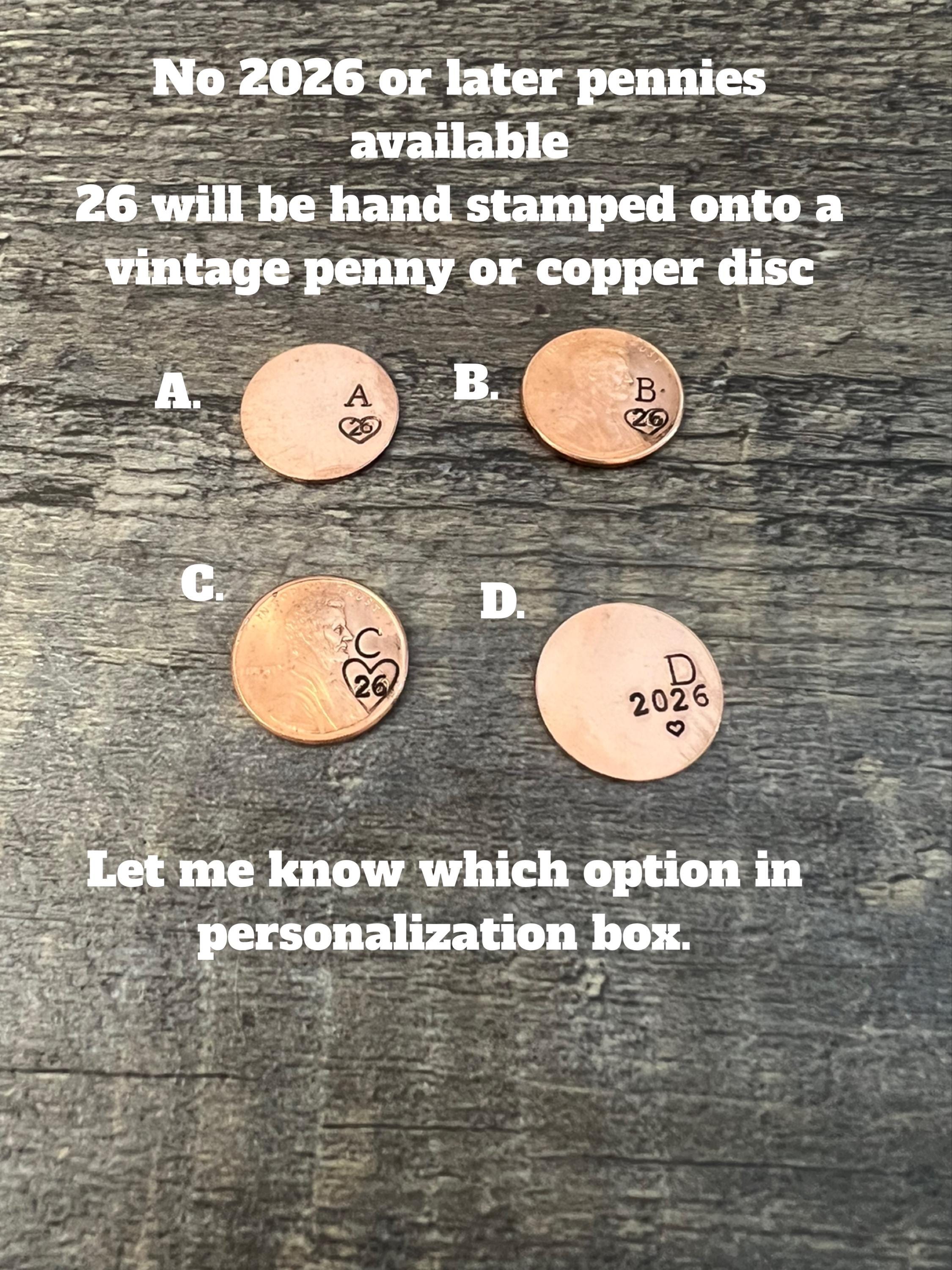 Father's Day Penny Keychain Gift - Personalized Family Initials and Birth Year, Gift for Dad, Birthday Gift for Dad. Grandpa Birthday Gift, view 2